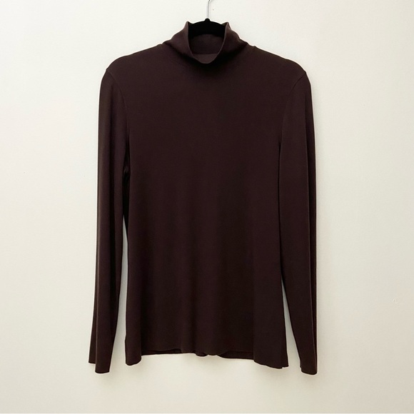 Kit and Ace Tops - Kit and Ace Brown Brushed Turtleneck Long Sleeve Top